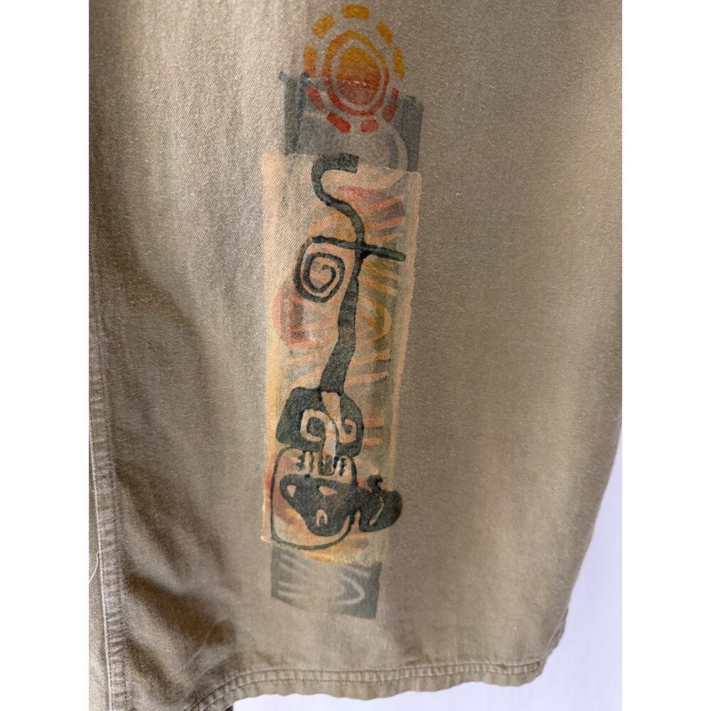 90's Vintage BLUE FISH Green Cotton Jacket MADE USA OS #0175 - Picture 16 of 16